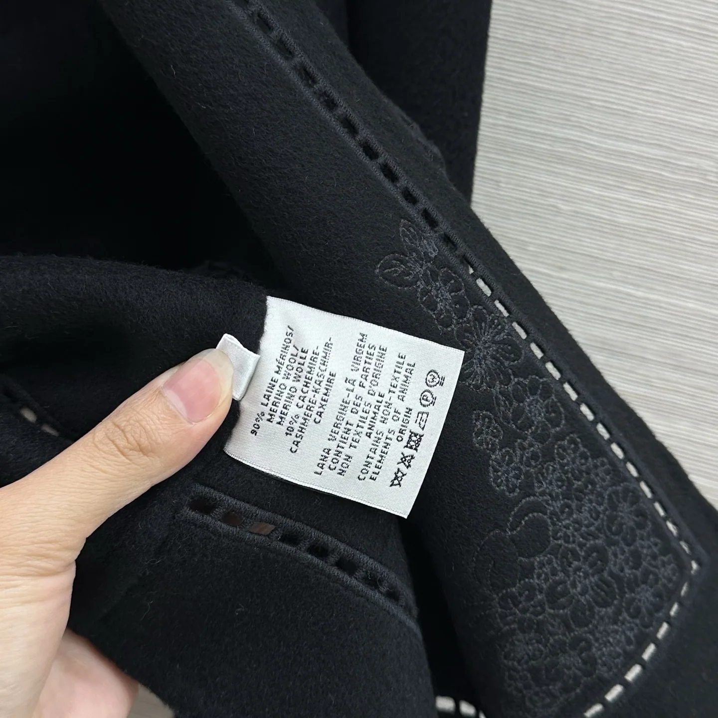 에르메스 시스루 자수 울 캐시미어 여성 자켓 상세 이미지 8
