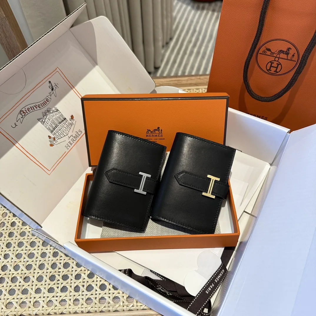 에르메스 베안 카드홀더 미니 박스 가죽 지갑 154847