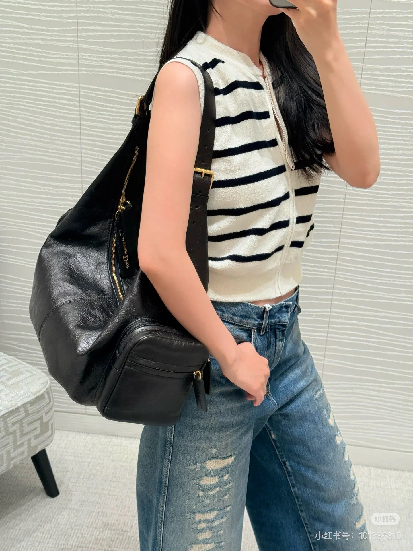 디올 다미지 가공 와이드 레그 데님 바지 25 SS 상세 이미지 2