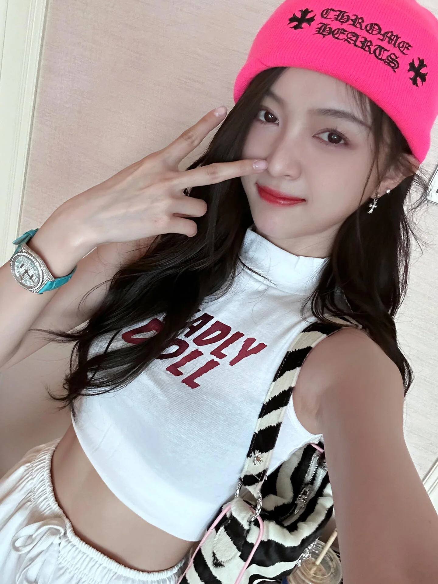크롬하츠 빅소드 핑크 제브라 호스헤어 가방 상세 이미지 17