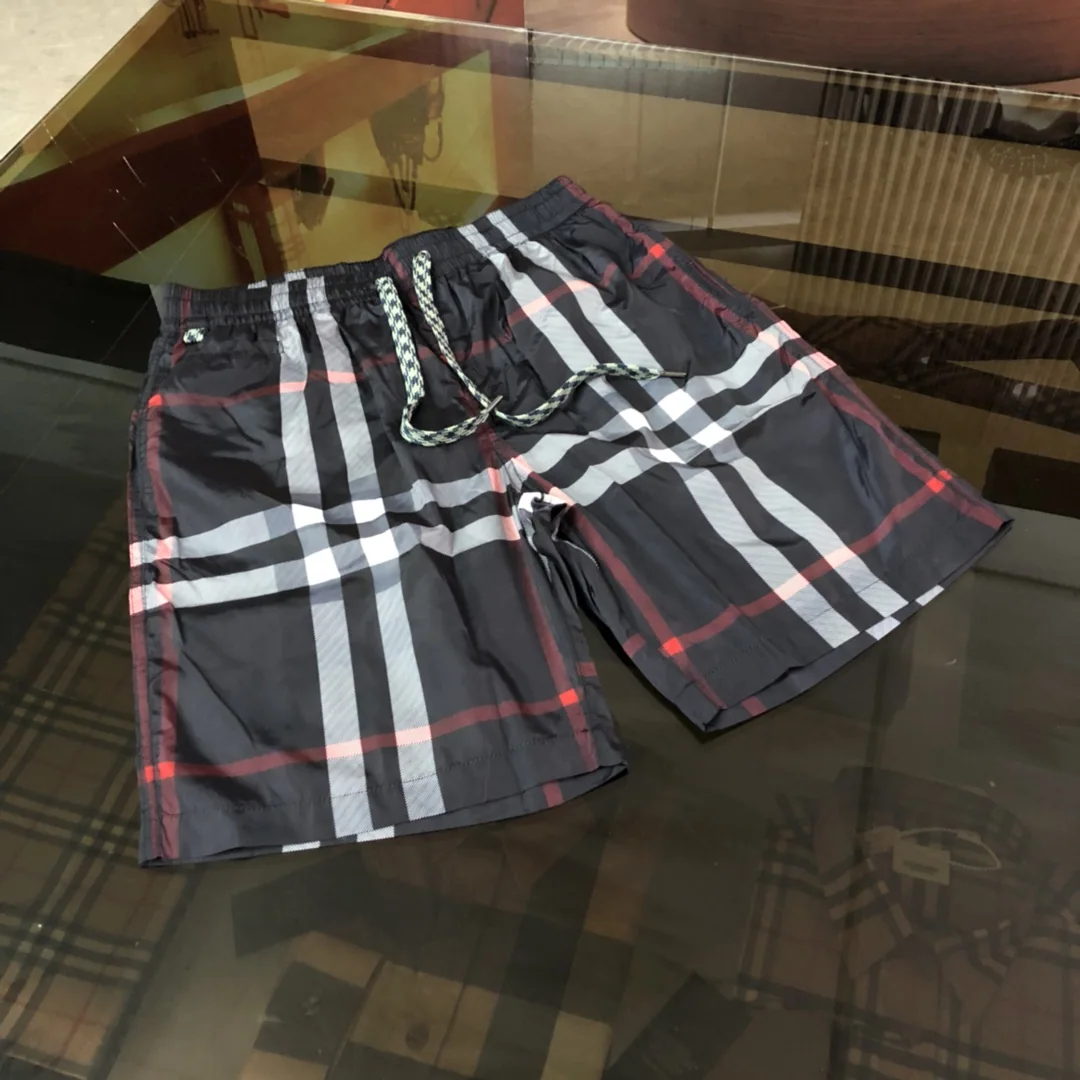 버버리 체크 패턴 메시 안감 남성 반바지 상세 이미지 2