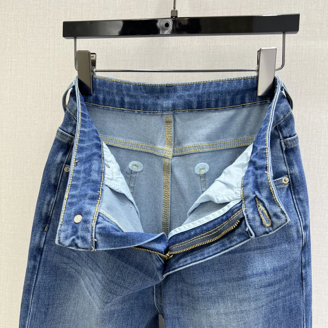 샤넬 메탈릭 더블 C 스트레이트 레그 바지 상세 이미지 5