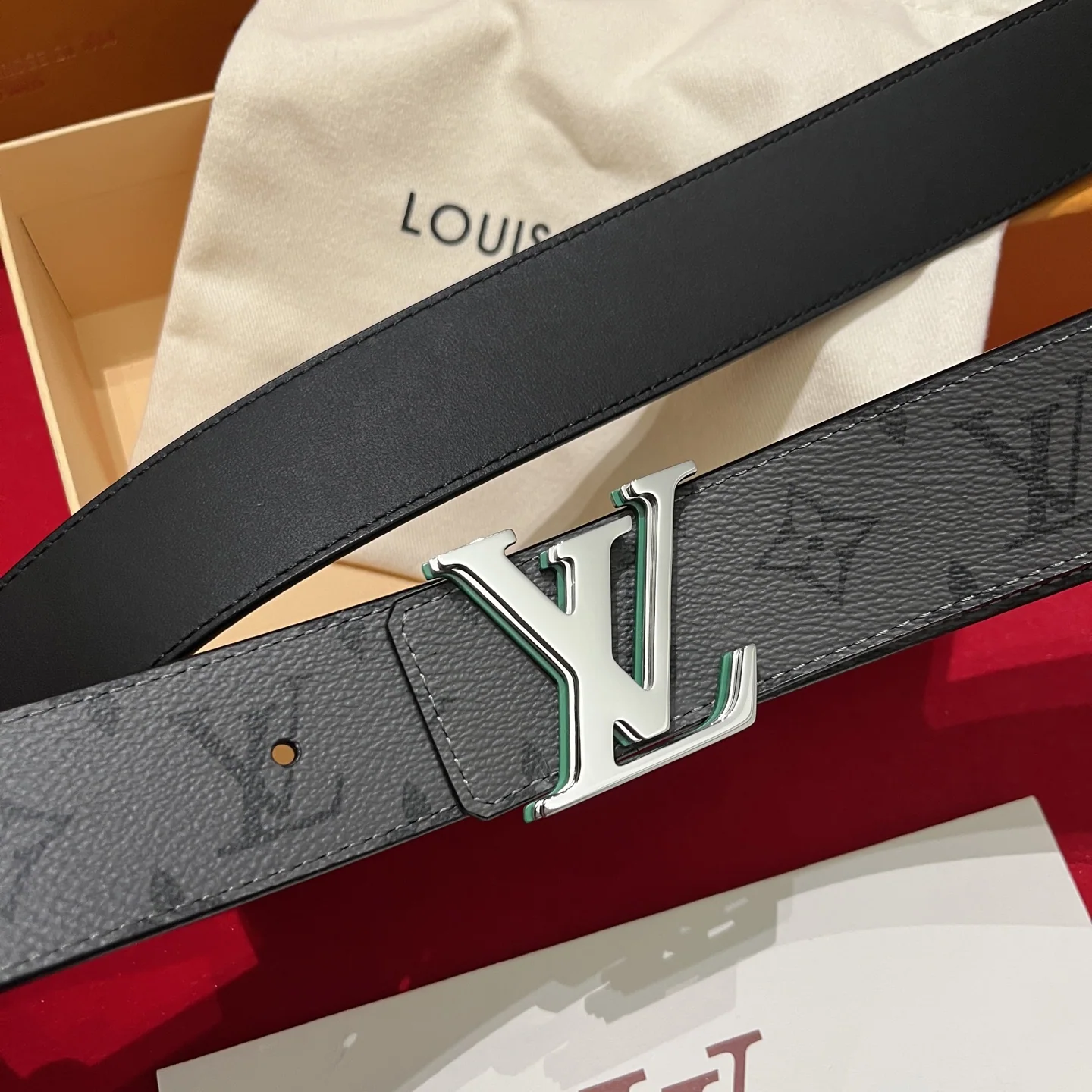 루이비통 LV 옵티컬 버클 캔버스 벨트 상세 이미지 6