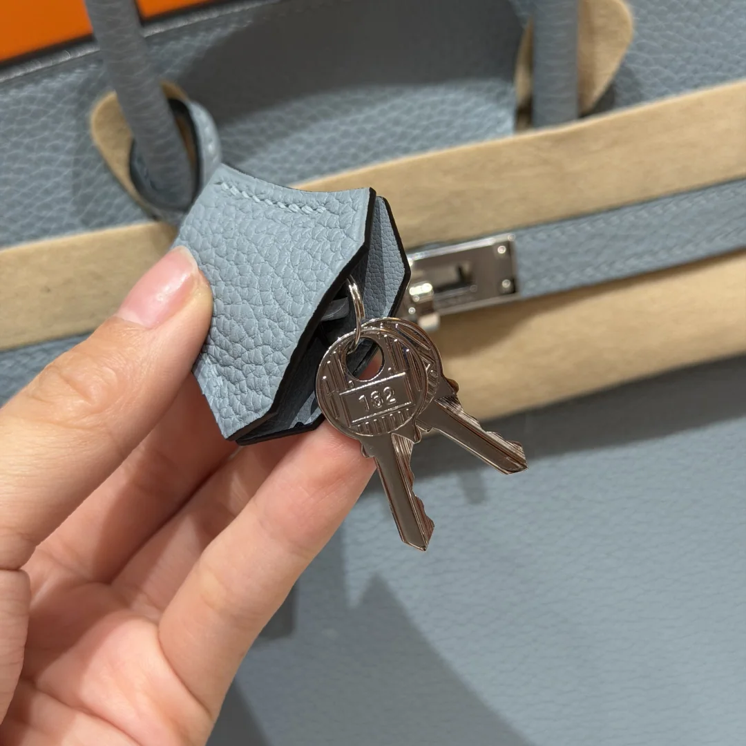 에르메스 버킨 25 린넨블루 토고 가방 상세 이미지 9