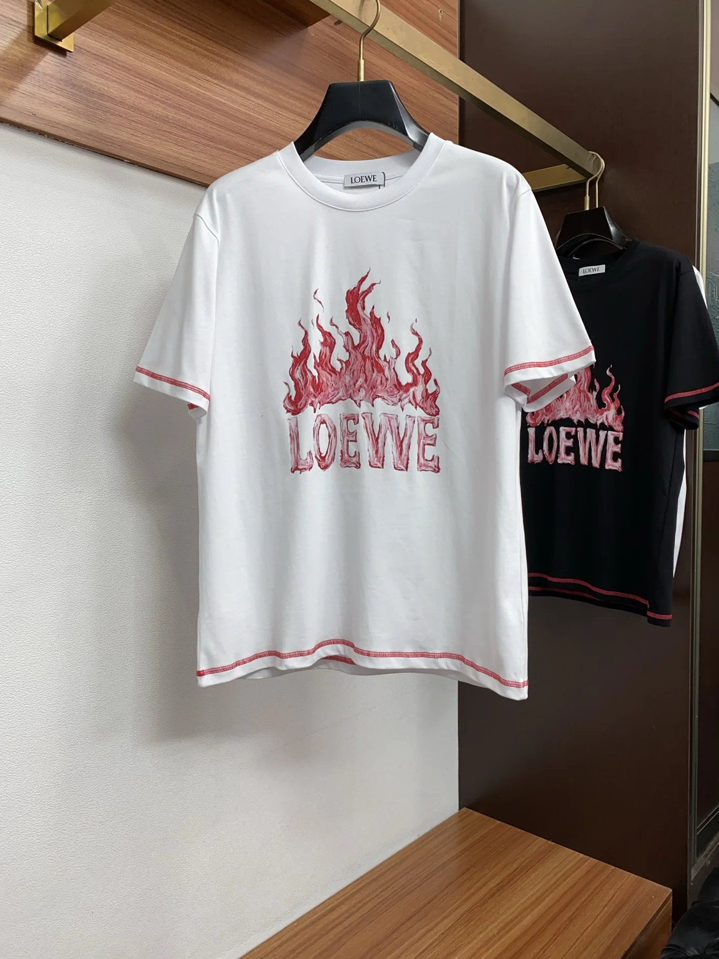 로에베 크루넥 코튼 반팔 티셔츠 상세 이미지 1