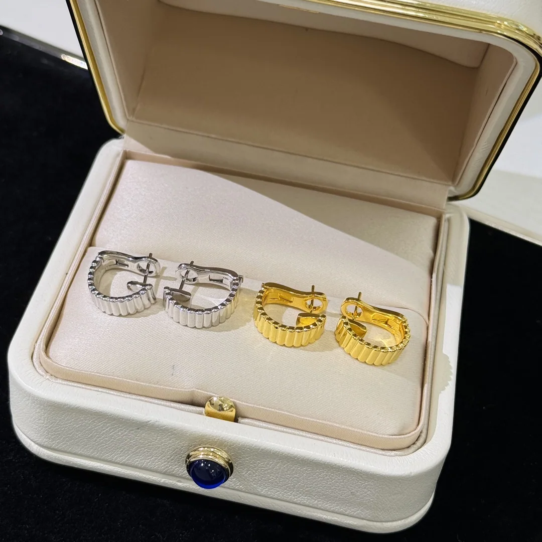 부쉐론 18 K 금도금 다이아몬드 귀걸이 상세 이미지 9