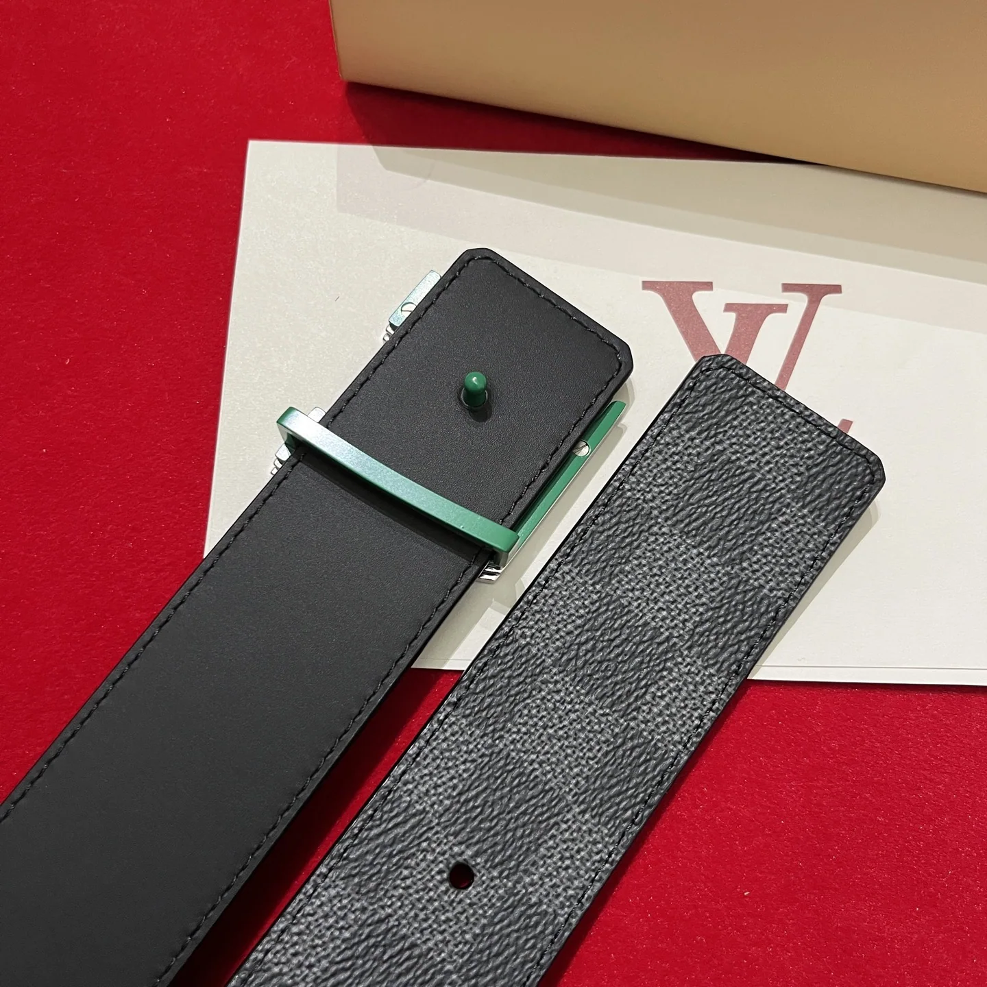 루이비통 LV 옵티컬 버클 캔버스 벨트 상세 이미지 5