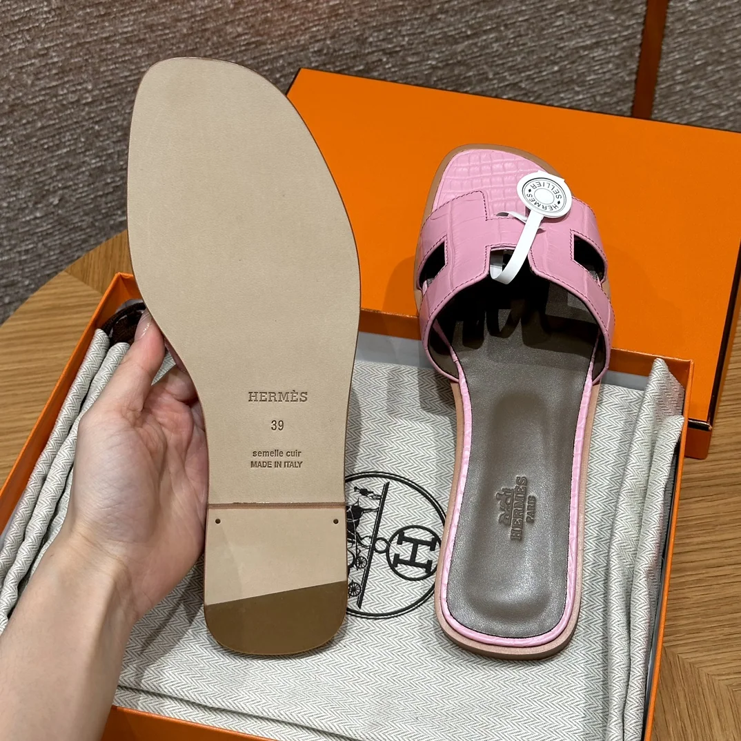 에르메스 오란 매트 악어가죽 샌들 상세 이미지 8