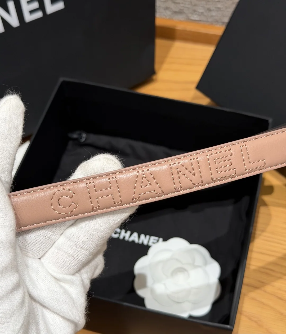 샤넬 퀼팅 램스킨 20mm 벨트 상세 이미지 6