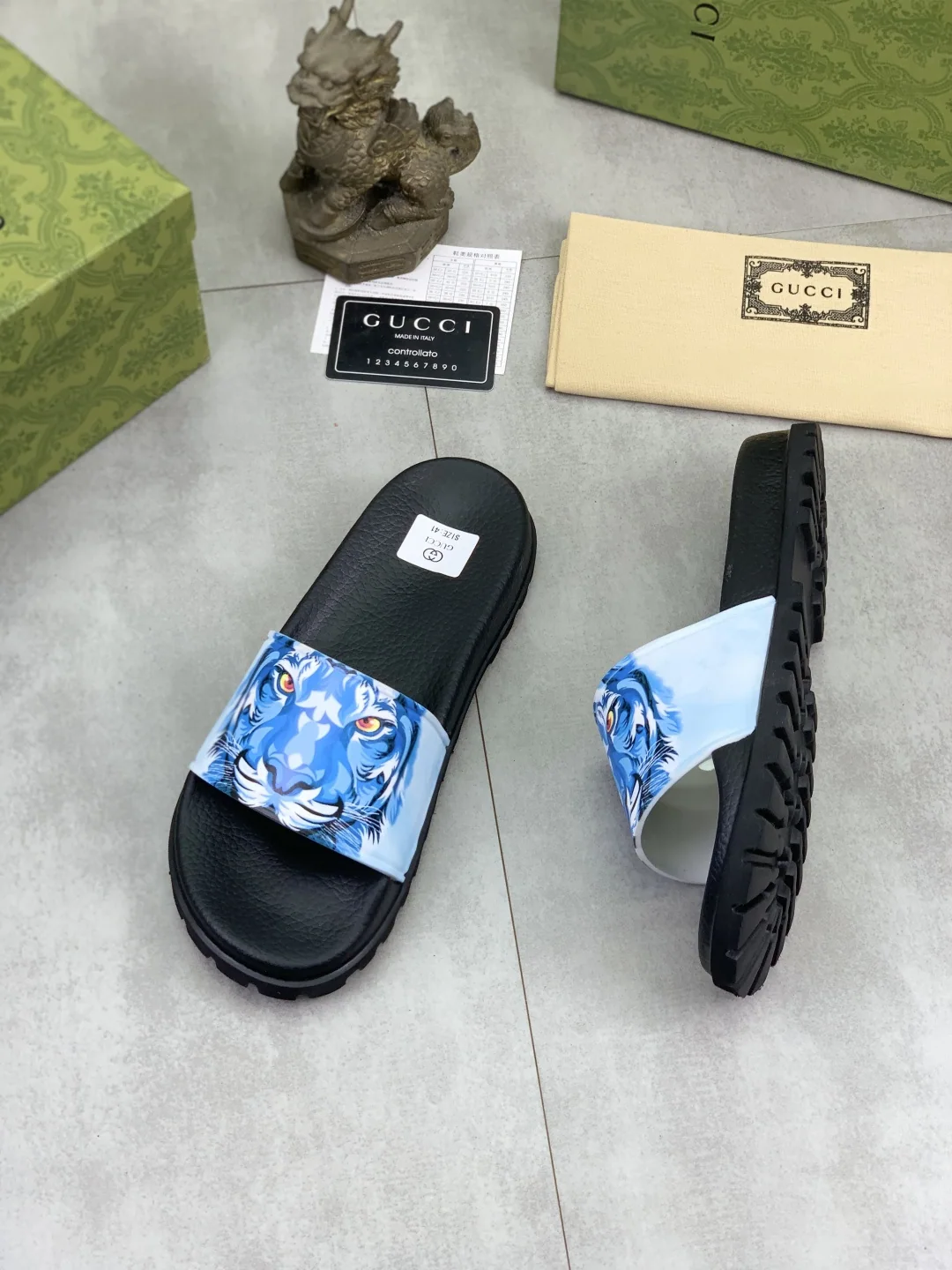 구찌 뱀띠 더블 G 콤비네이션 샌들 상세 이미지 3