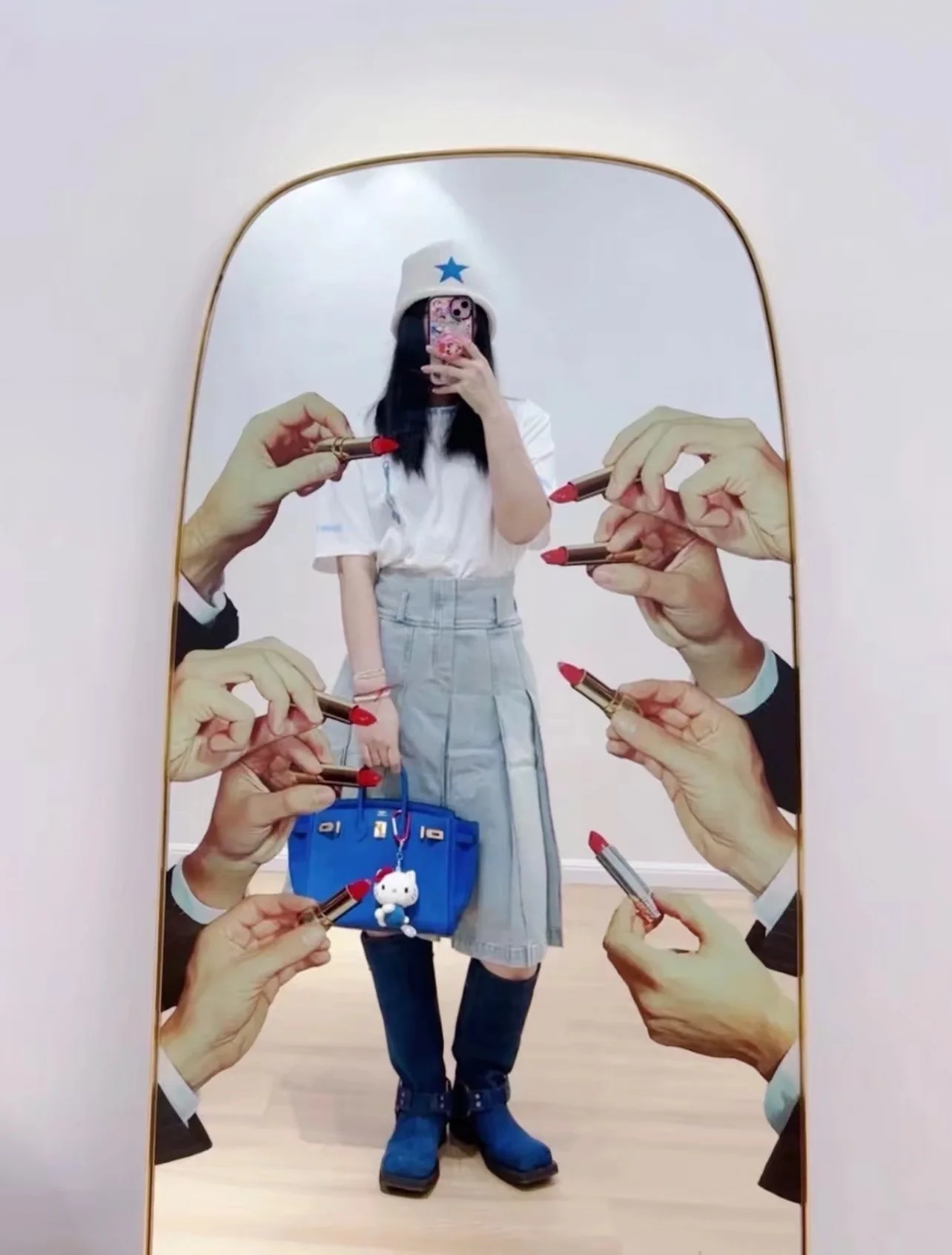 크롬하츠 다이스 무늬 남성 반팔 티셔츠 상세 이미지 4