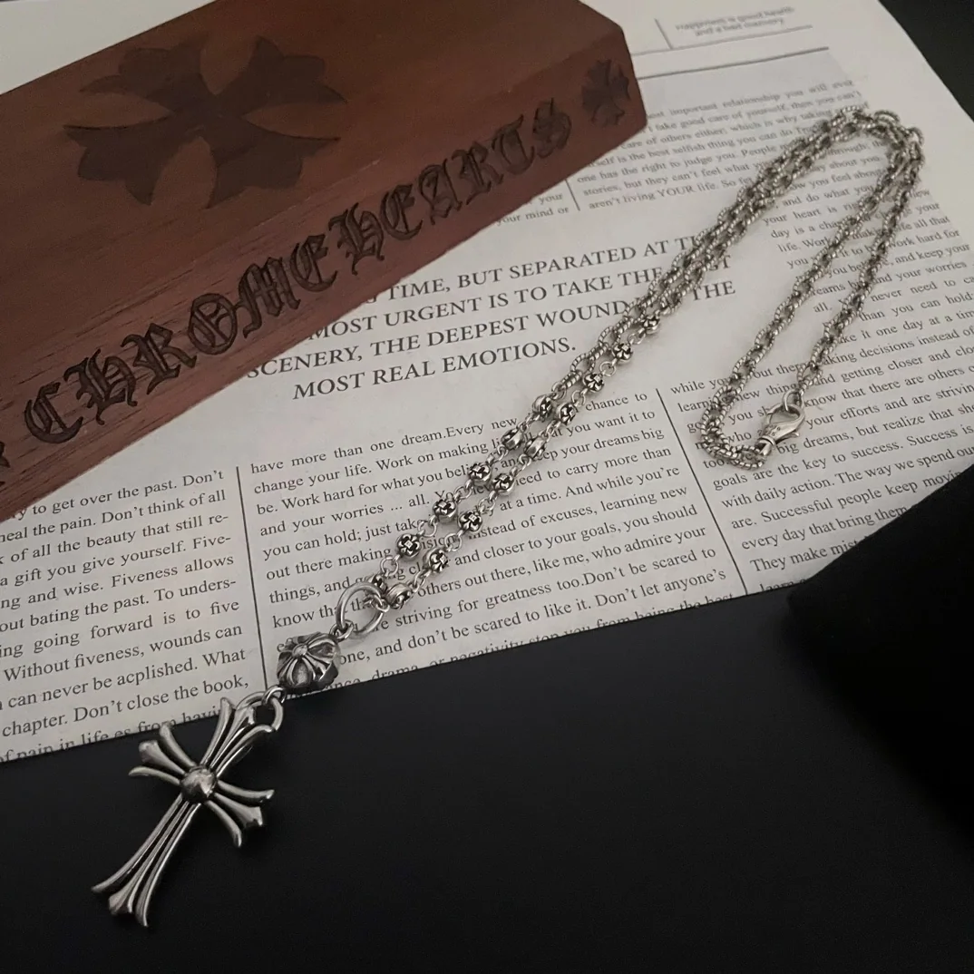 크롬하츠 클래식 레트로 트위스티드 크로스 목걸이 상세 이미지 6