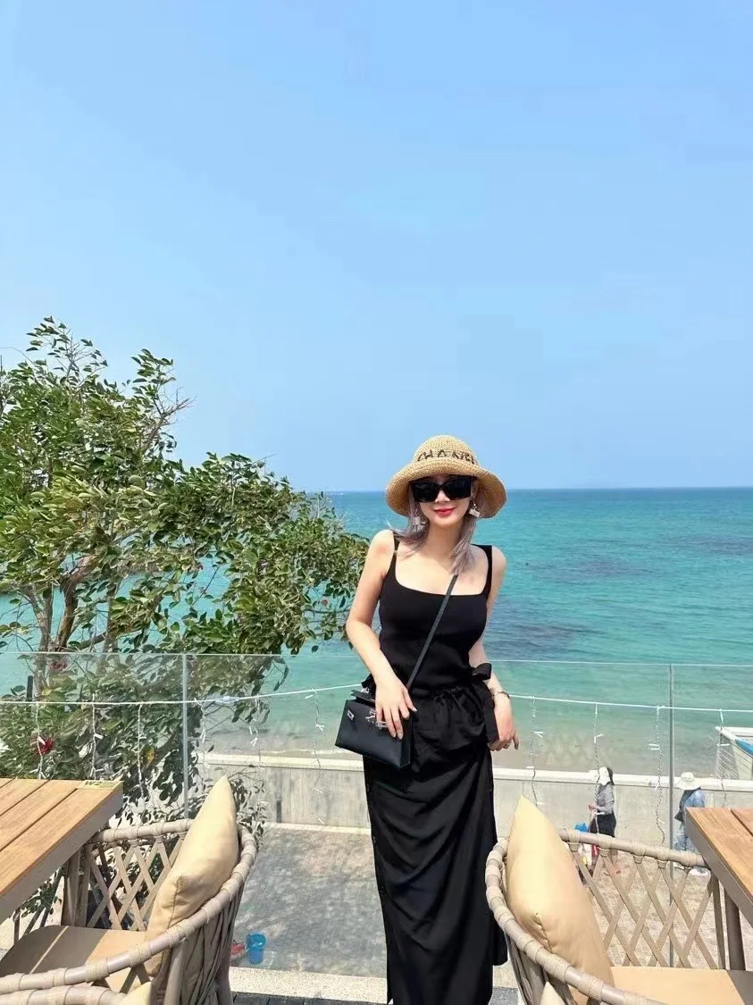 샤넬 살구색 손뜨개 니트 낚시꾼 모자 상세 이미지 2
