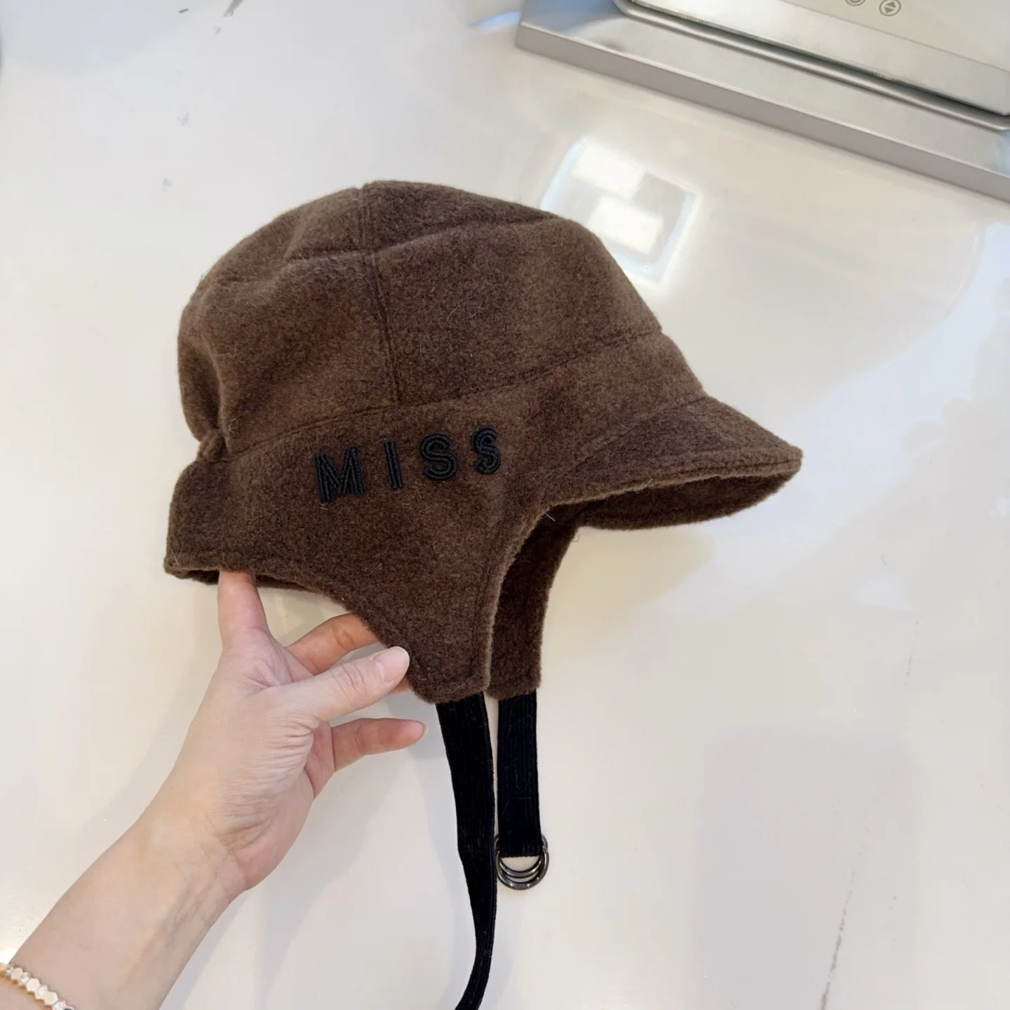 디올 울 귀덮개 스키 모자 상세 이미지 8