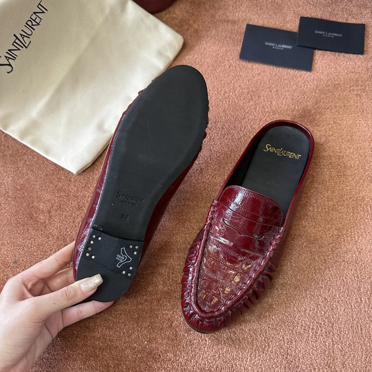 생로랑 YSL 앞코 덮인 뮬 상세 이미지 7