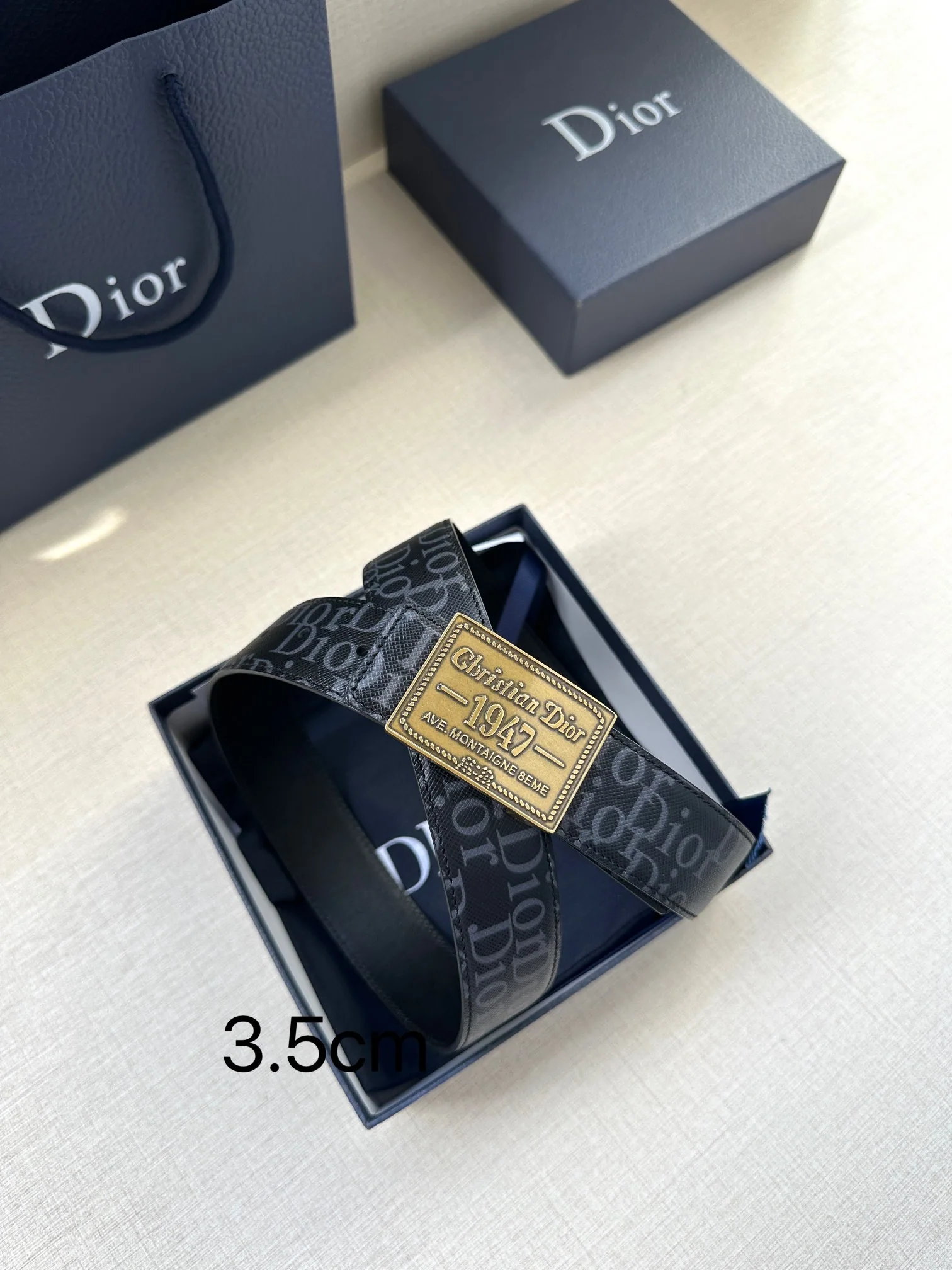 디올 CD 아이콘 로고 버클 벨트 상세 이미지 4