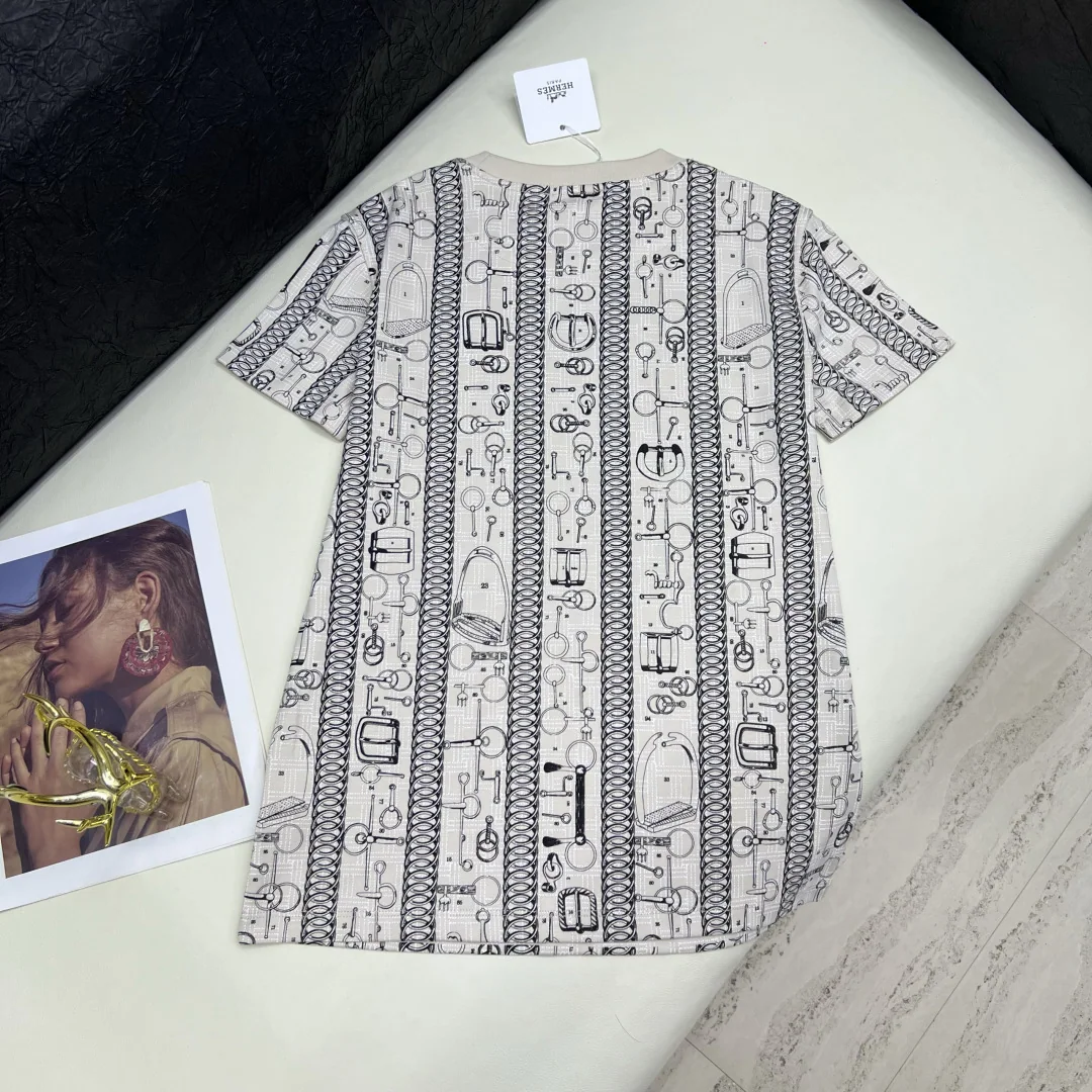 에르메스 여성 크루넥 반팔 티셔츠 상세 이미지 8