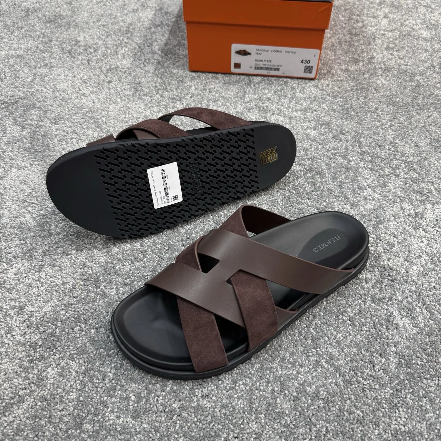 에르메스 카프스킨 크로스 스트랩 샌들 상세 이미지 5
