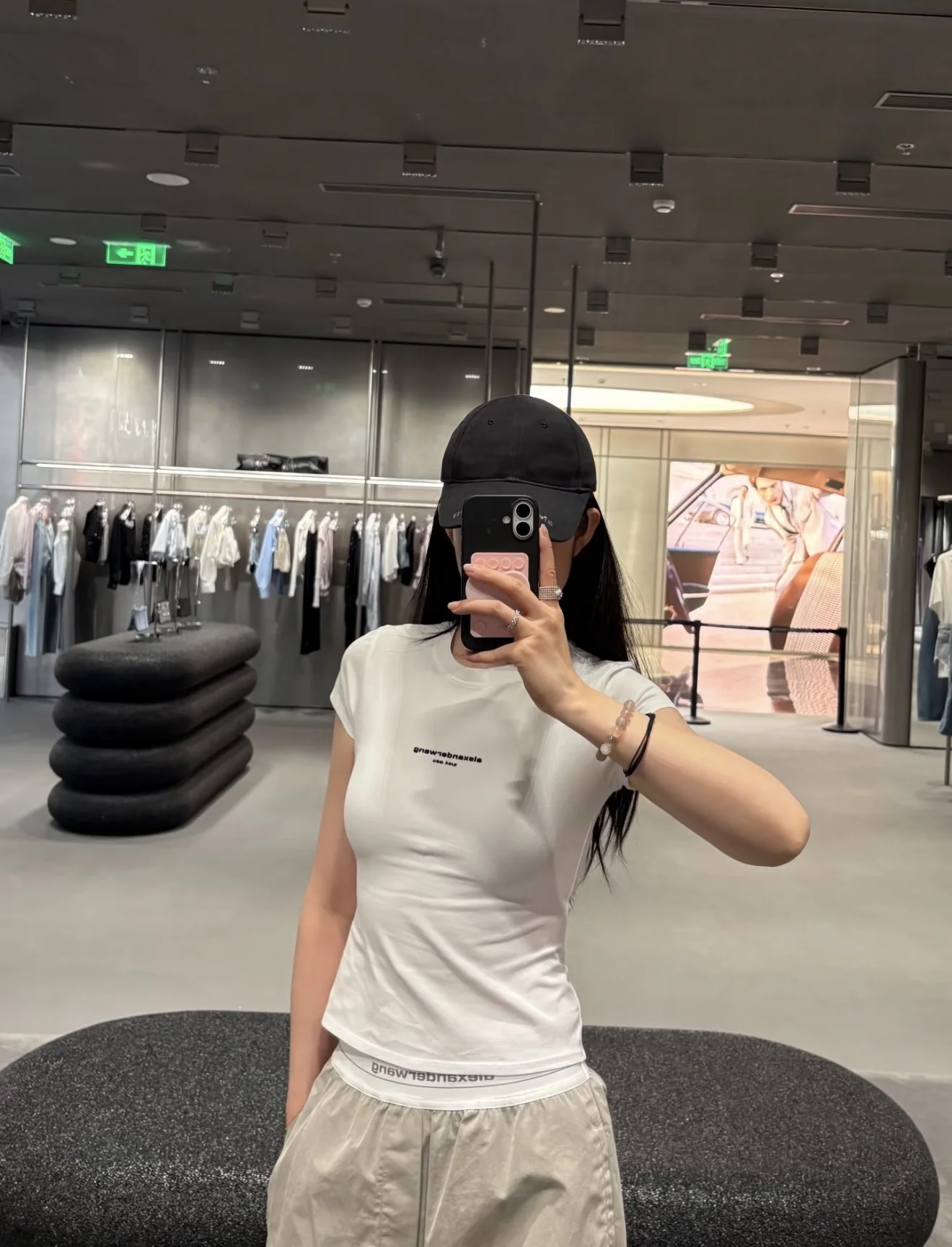 알렉산더왕 여성 코튼 라운드넥 반팔 티셔츠 상세 이미지 1