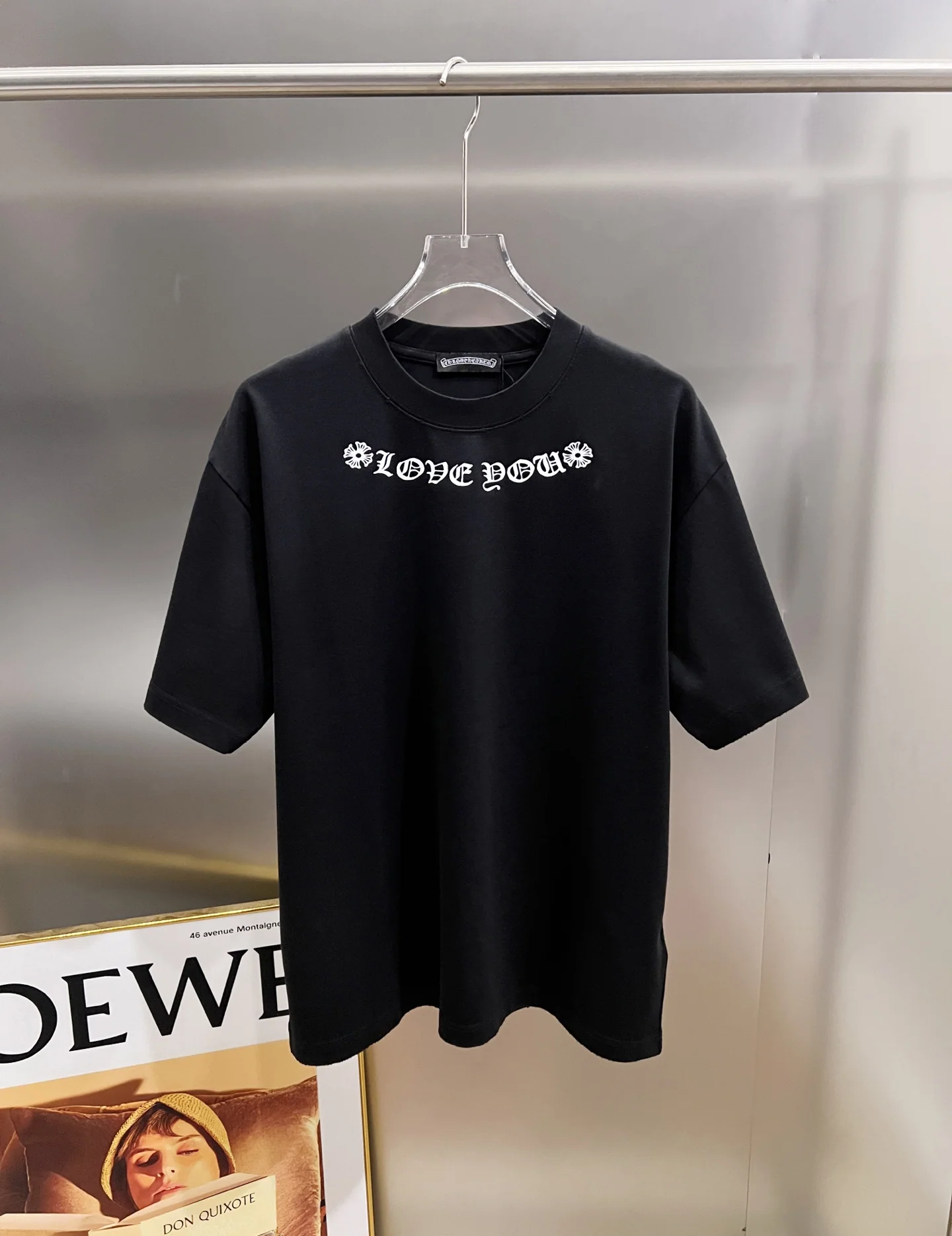 크롬하츠 데미지 가공 크루넥 반팔 티셔츠 상세 이미지 2
