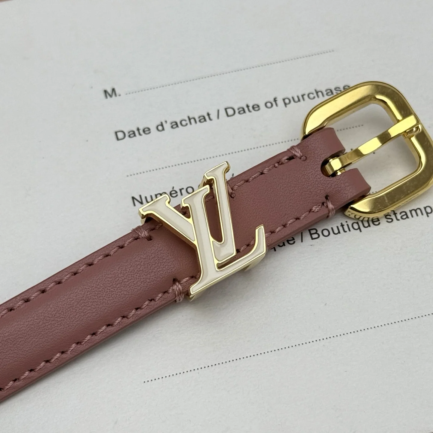 루이비통 V 다링 가죽 벨트 상세 이미지 5