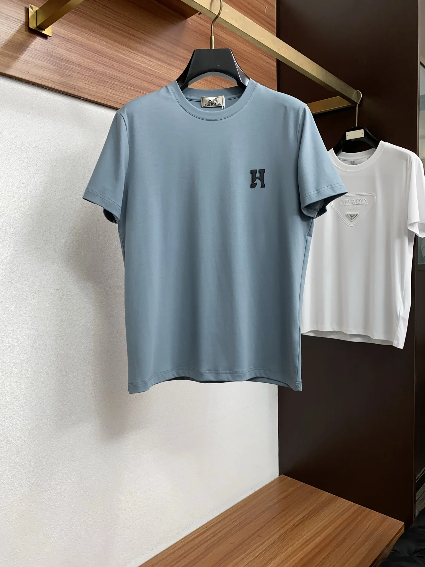 에르메스 라운드넥 코튼 남성 반팔 티셔츠 148664