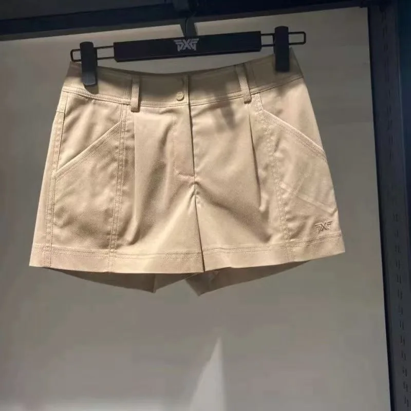PXG 여성용 봄여름 무지 캐주얼 골프 반바지 상세 이미지 2