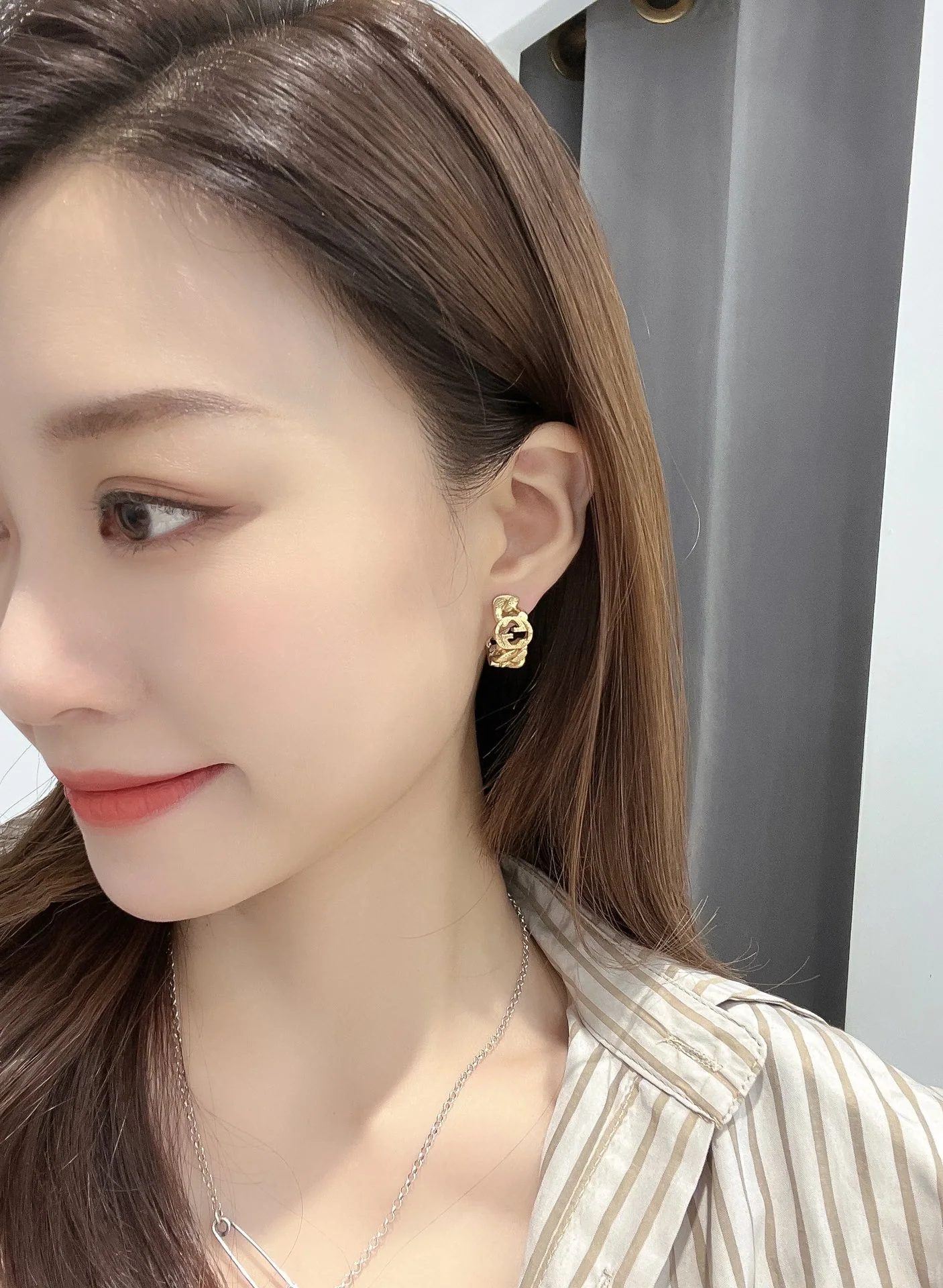 구찌 더블 G 빈티지 도금 귀걸이 상세 이미지 5