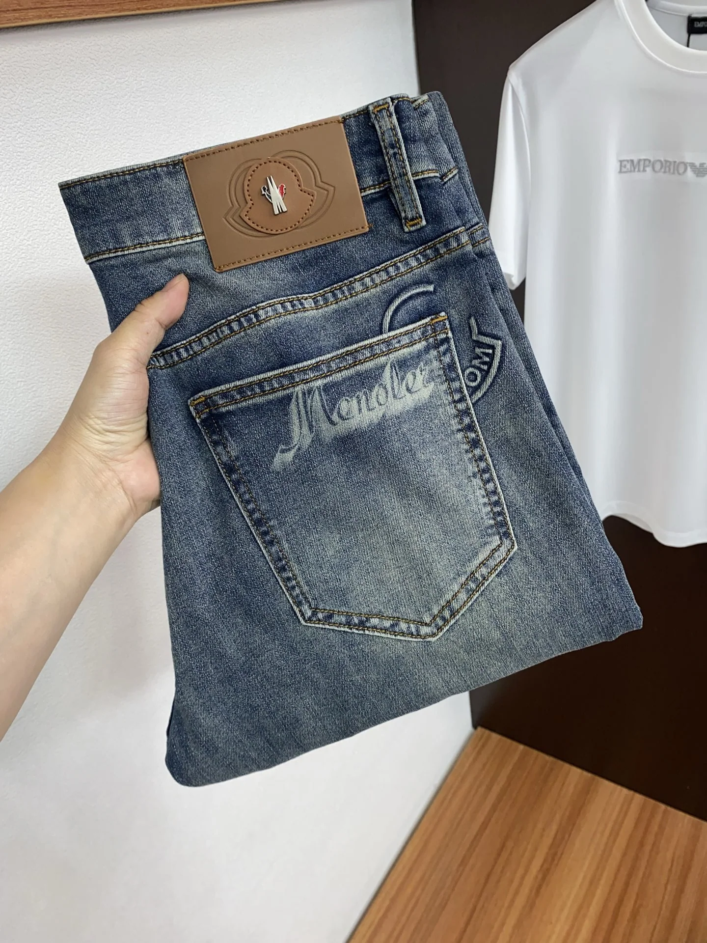몽클레어 남성 데님 바지 151399