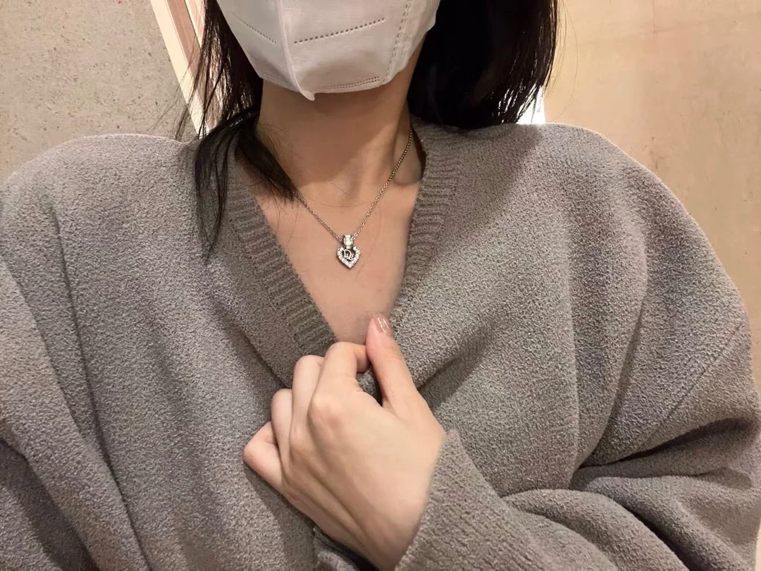 디올 빈티지 하트 스와로브스키 크리스털 목걸이 상세 이미지 9