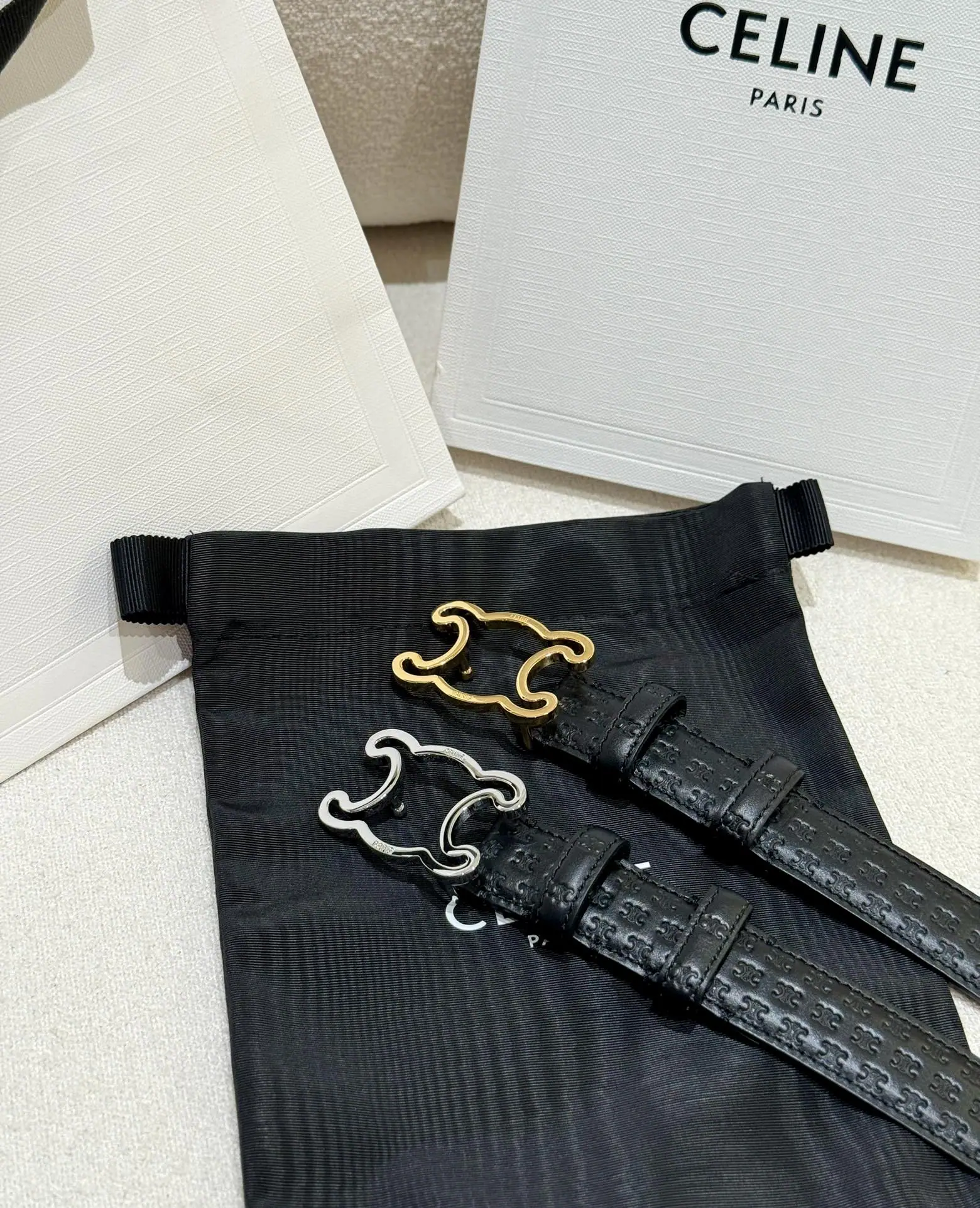 셀린느 여성 가죽 벨트 상세 이미지 4