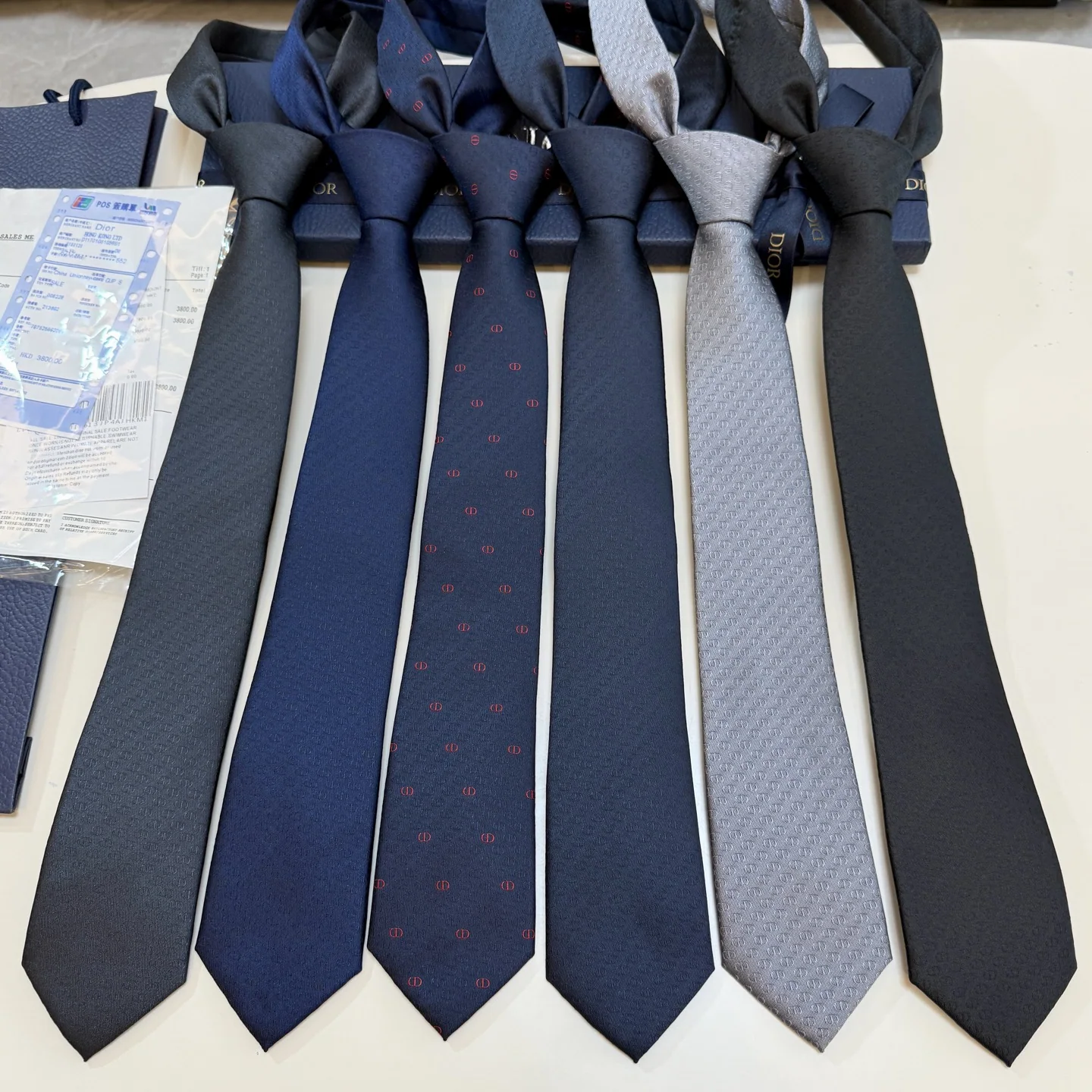 디올 CD 패턴 자카드 넥타이 상세 이미지 9