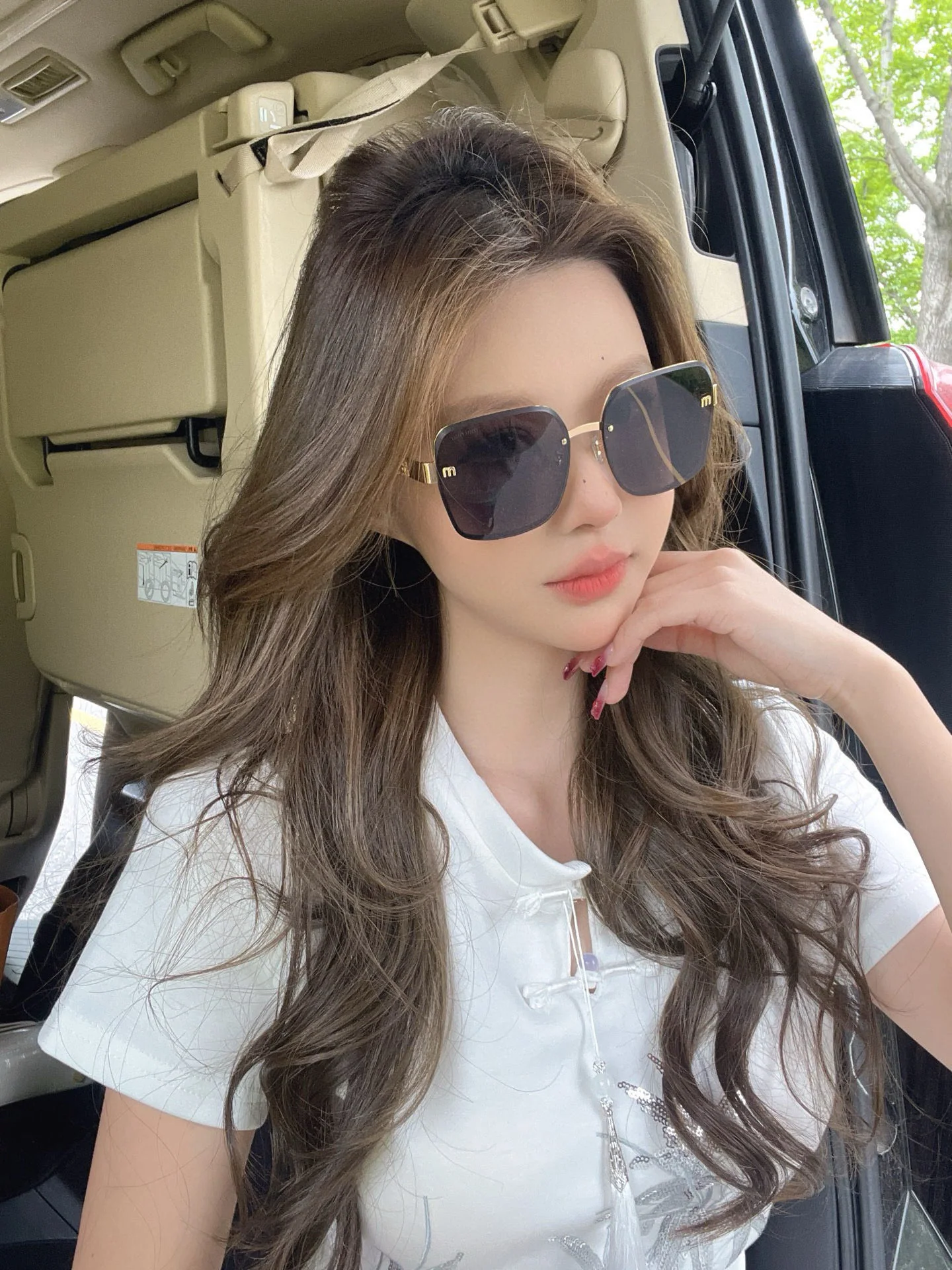 미우미우 스파클링 큐빅 장식 선글라스 73193