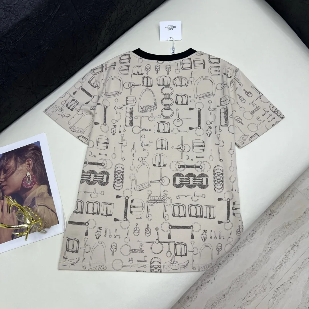 에르메스 여성 크루넥 반팔 티셔츠 상세 이미지 8