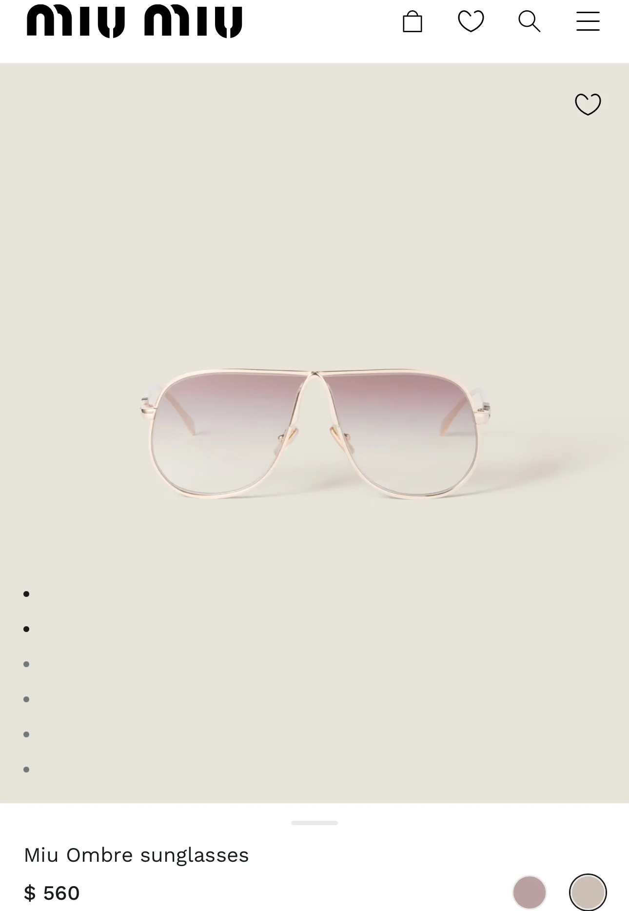 미우미우 선글라스 73167 Miu Miu Sunglasses 상세 이미지 4