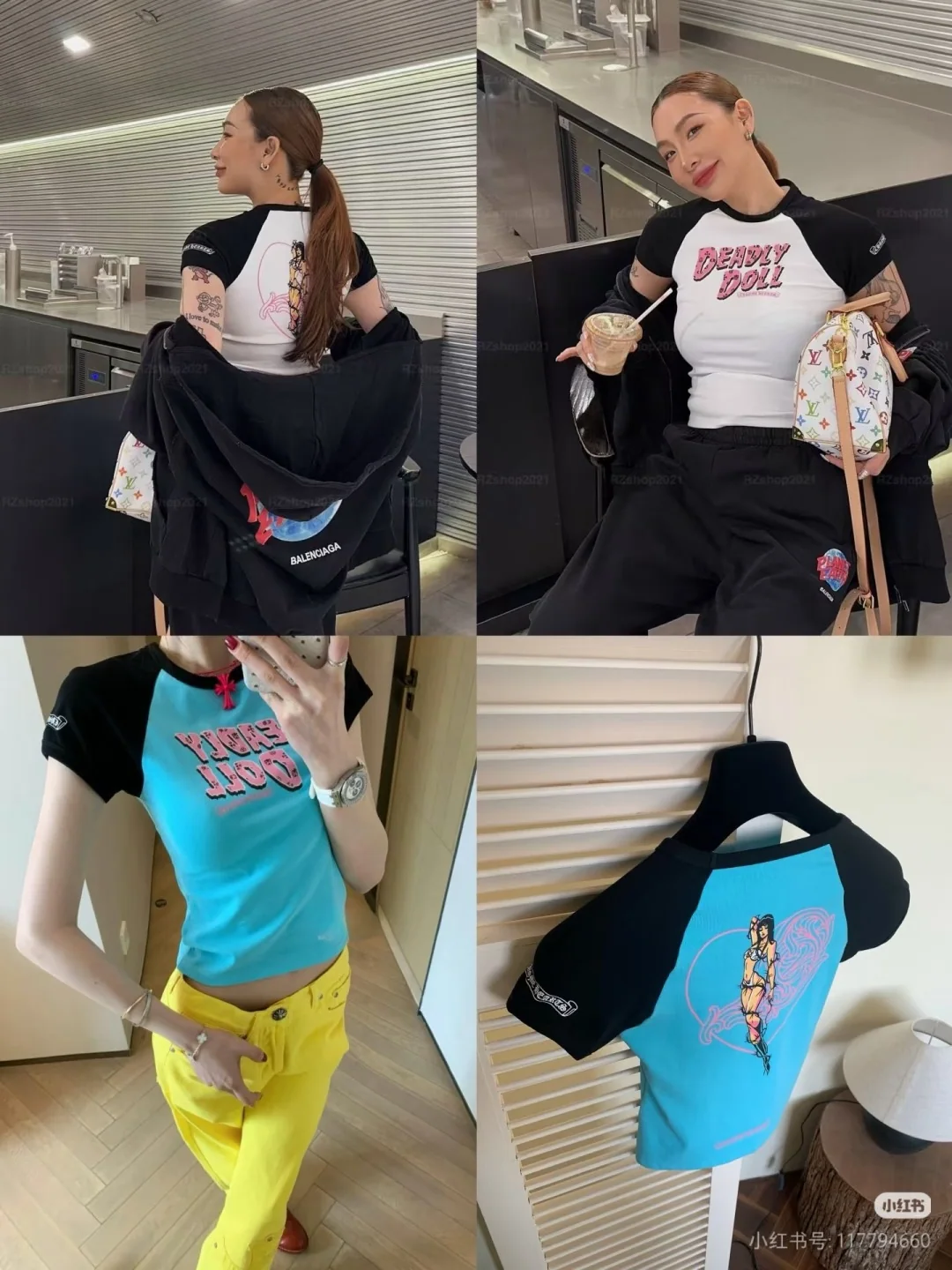 크롬하츠 래글런 슬리브 여성 반팔 티셔츠 상세 이미지 6