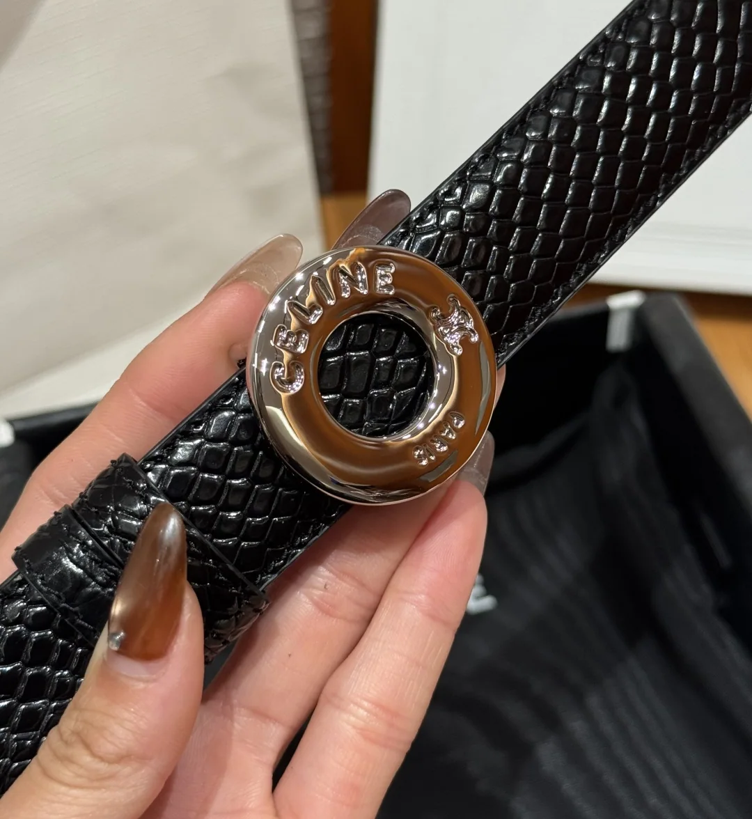 셀린느 DISC 버클 25mm 양면 가죽 벨트 상세 이미지 7
