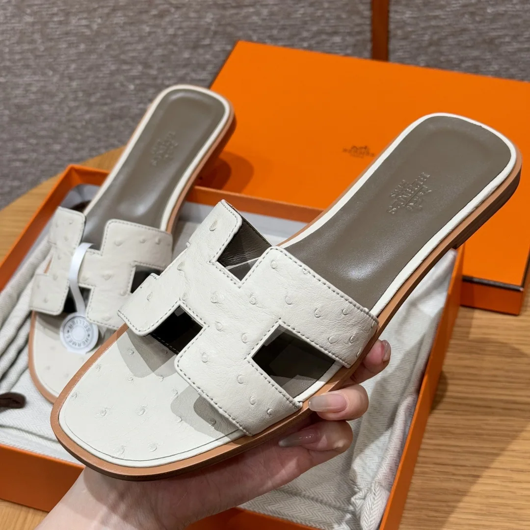 에르메스 오란 타조 가죽 샌들 상세 이미지 2