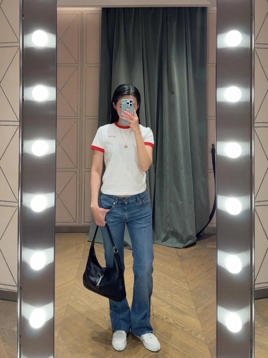 구찌 컬러 블록 자수 크루넥 반팔 티셔츠 26 SS 상세 이미지 3