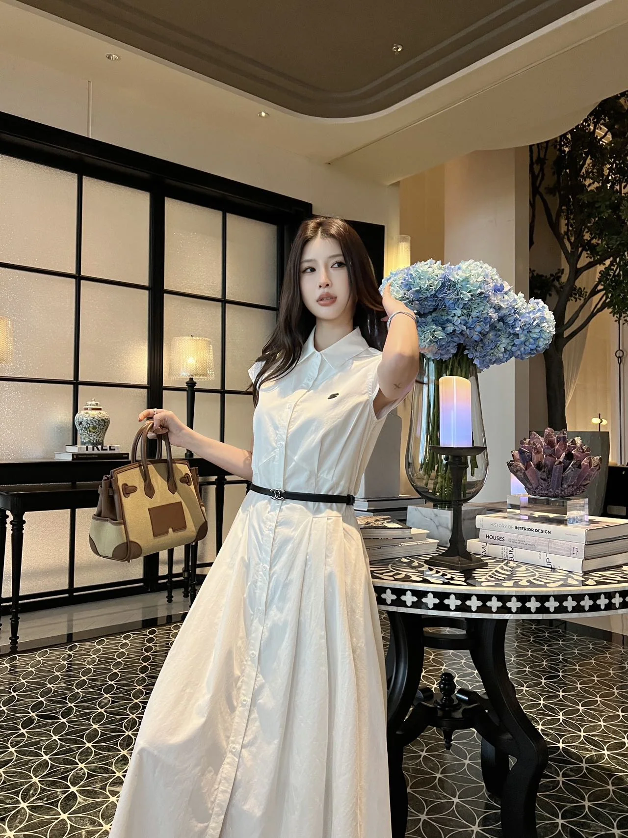 샤넬 노슬리브 A라인 원피스 상세 이미지 7