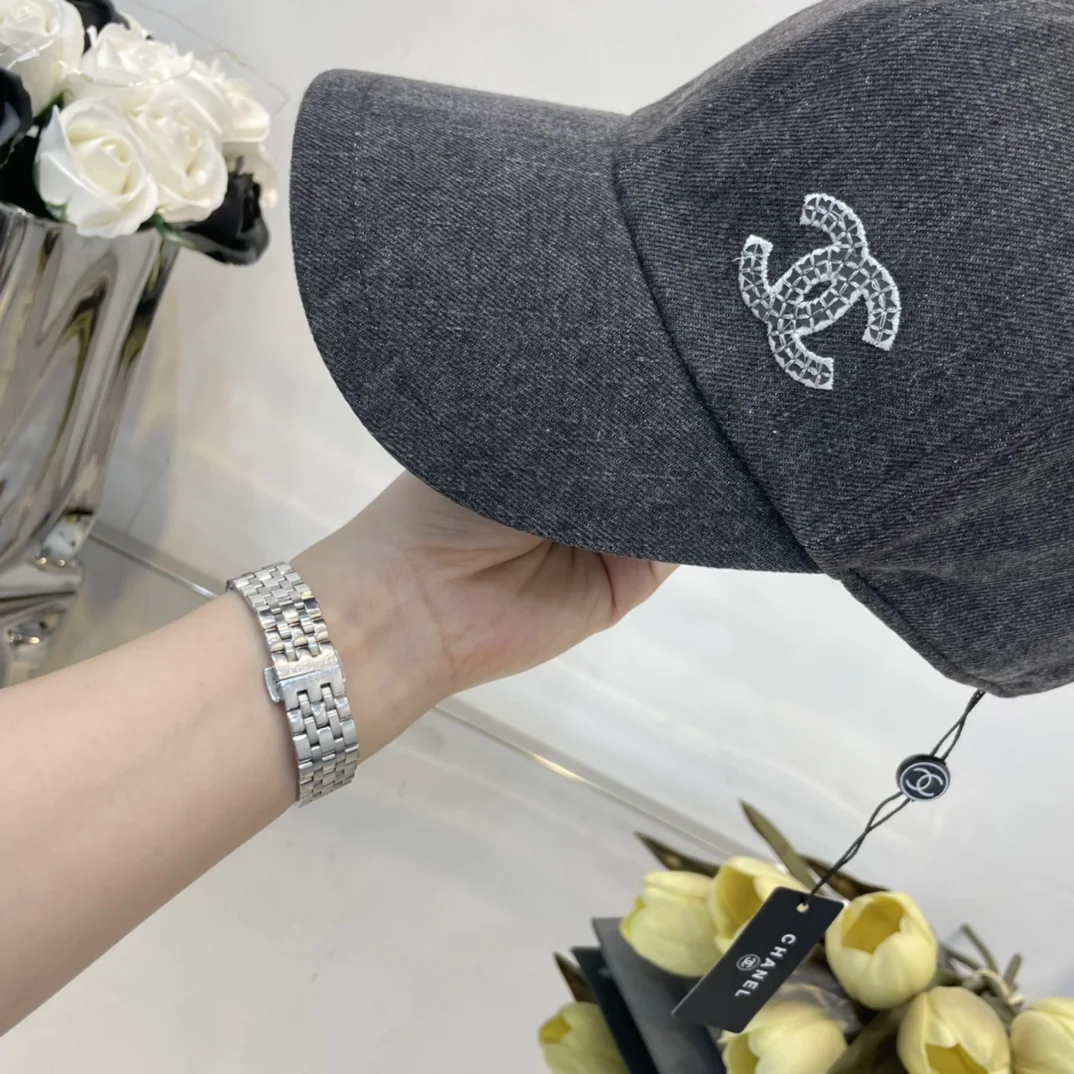샤넬 스팽글 자수 데님 베이스볼 캡 상세 이미지 9