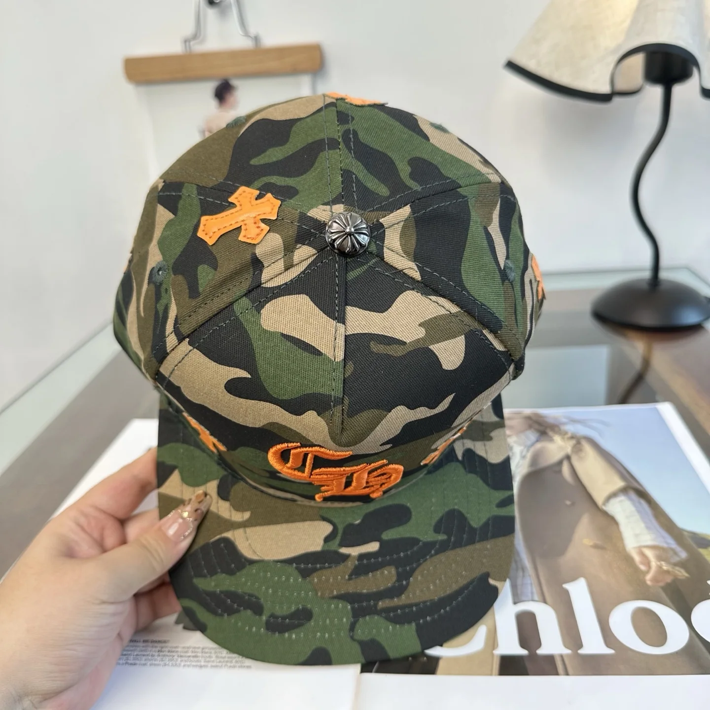 크롬하츠 크로스 패턴 베이스볼 캡 상세 이미지 5