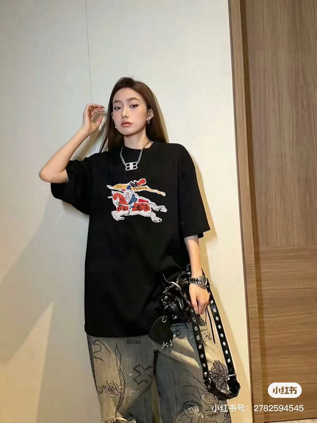버버리 여성 반팔 티셔츠 상세 이미지 5