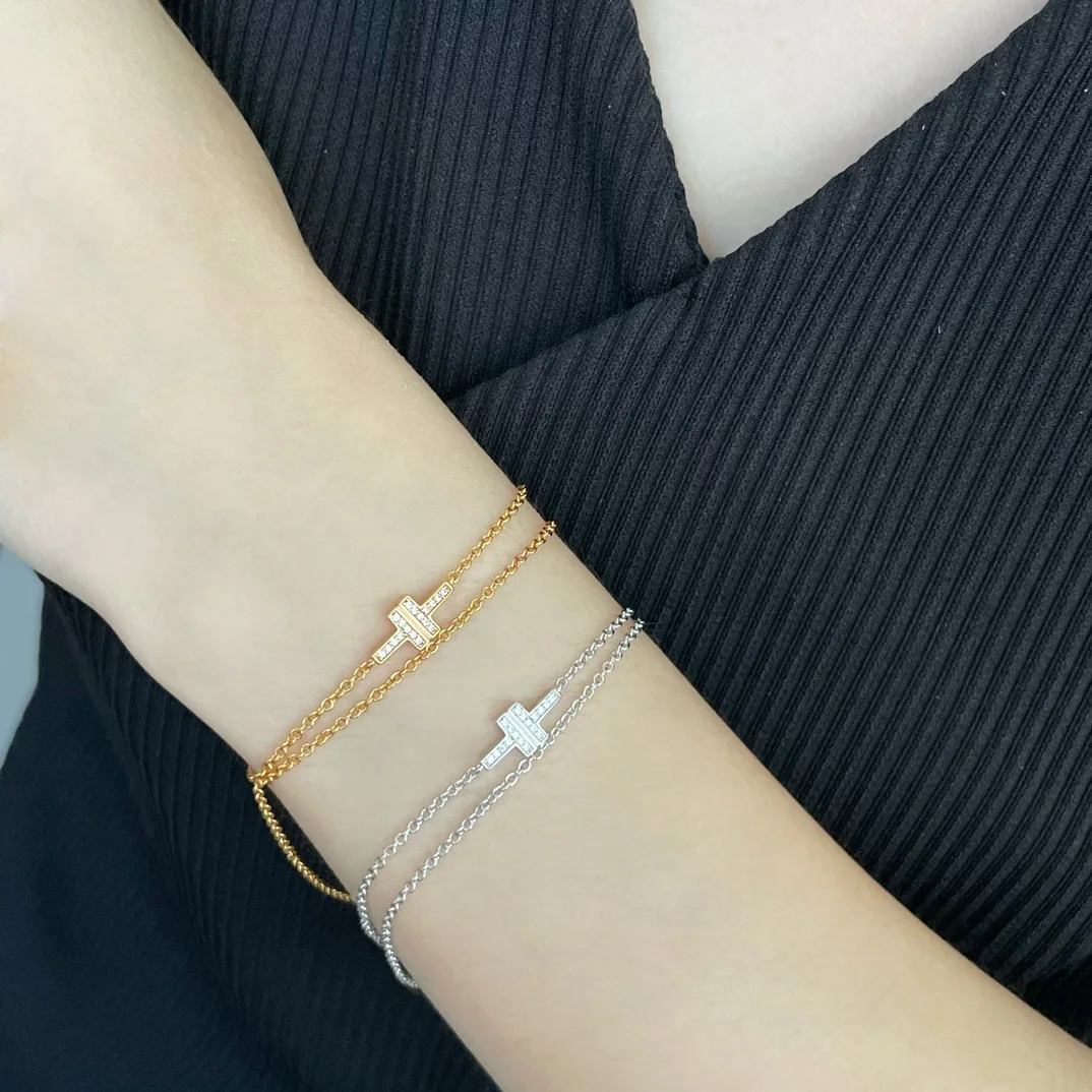 티파니 더블 T 다이아몬드 팔찌 125000