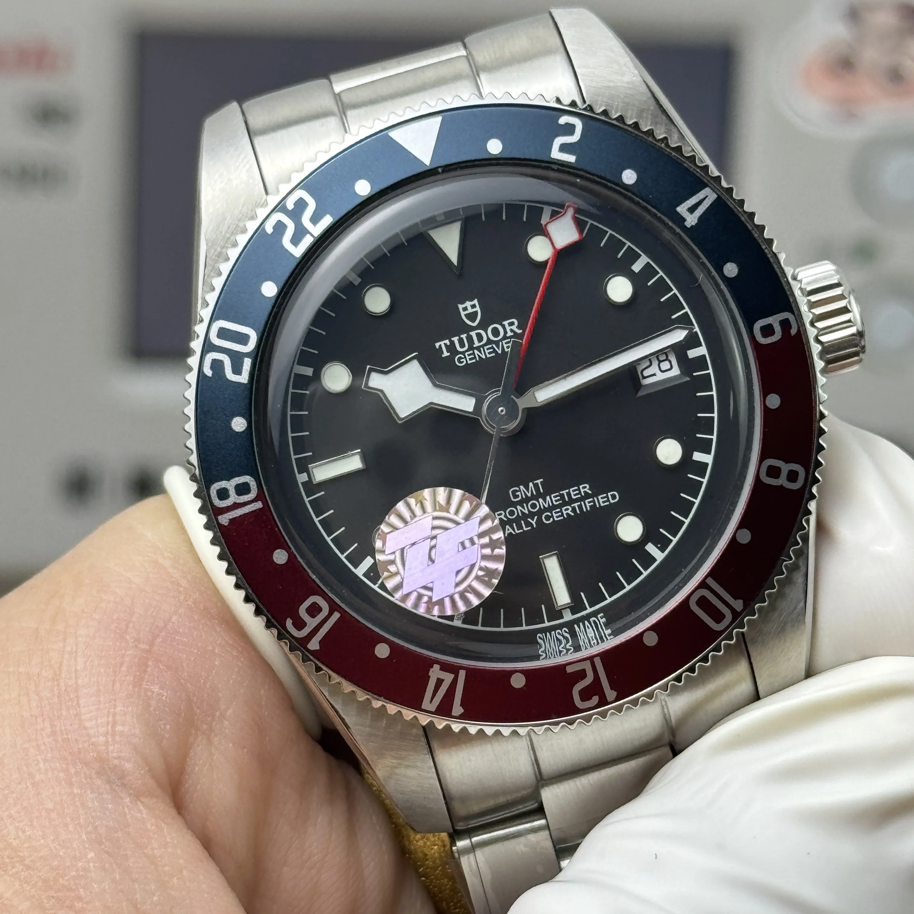 튜더 블랙베이 GMT 코크 베젤 ZF 공장 2836 오토매틱 남성 시계 레플리카 45601 Tudor 상세 이미지 11