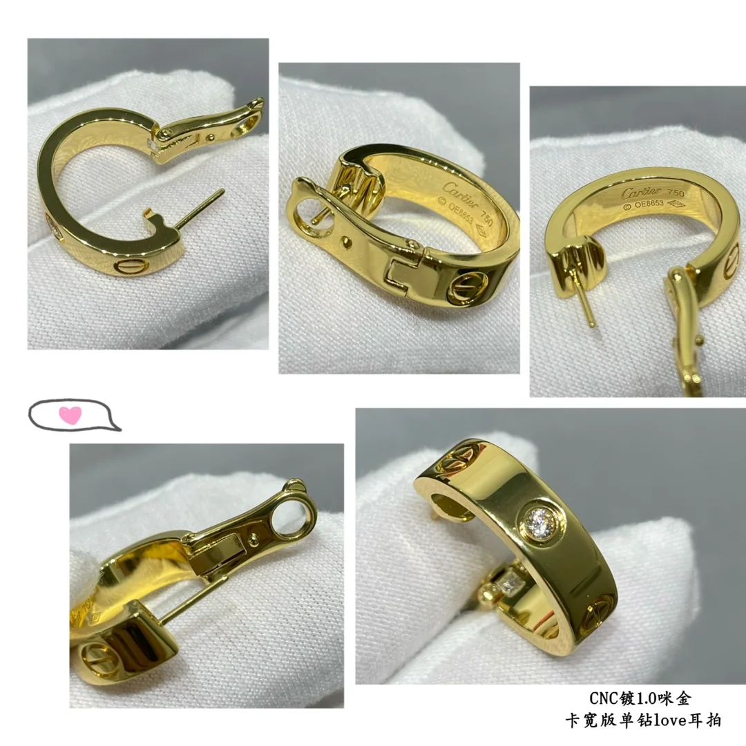 까르띠에 CNC 와이드 LOVE 다이아몬드 귀걸이 상세 이미지 5