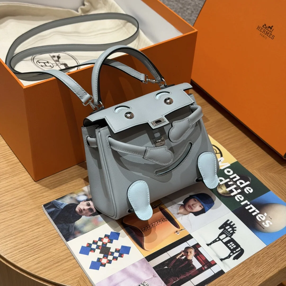 에르메스 켈리 돌백 글레이셔 블루 가죽 가방 상세 이미지 2