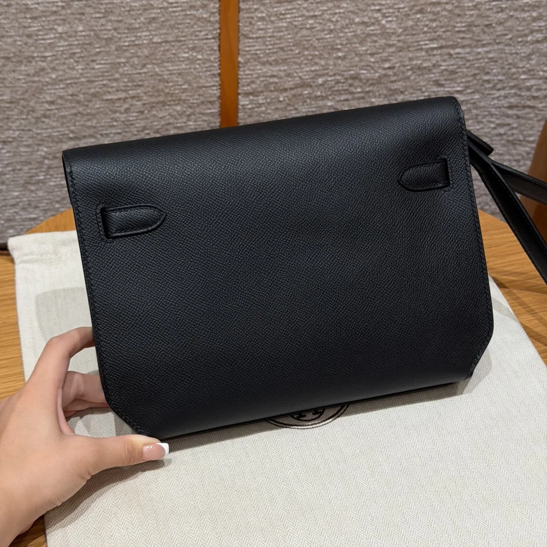 에르메스 켈리 데페슈 남성 클러치백 25 cm 블랙 상세 이미지 3