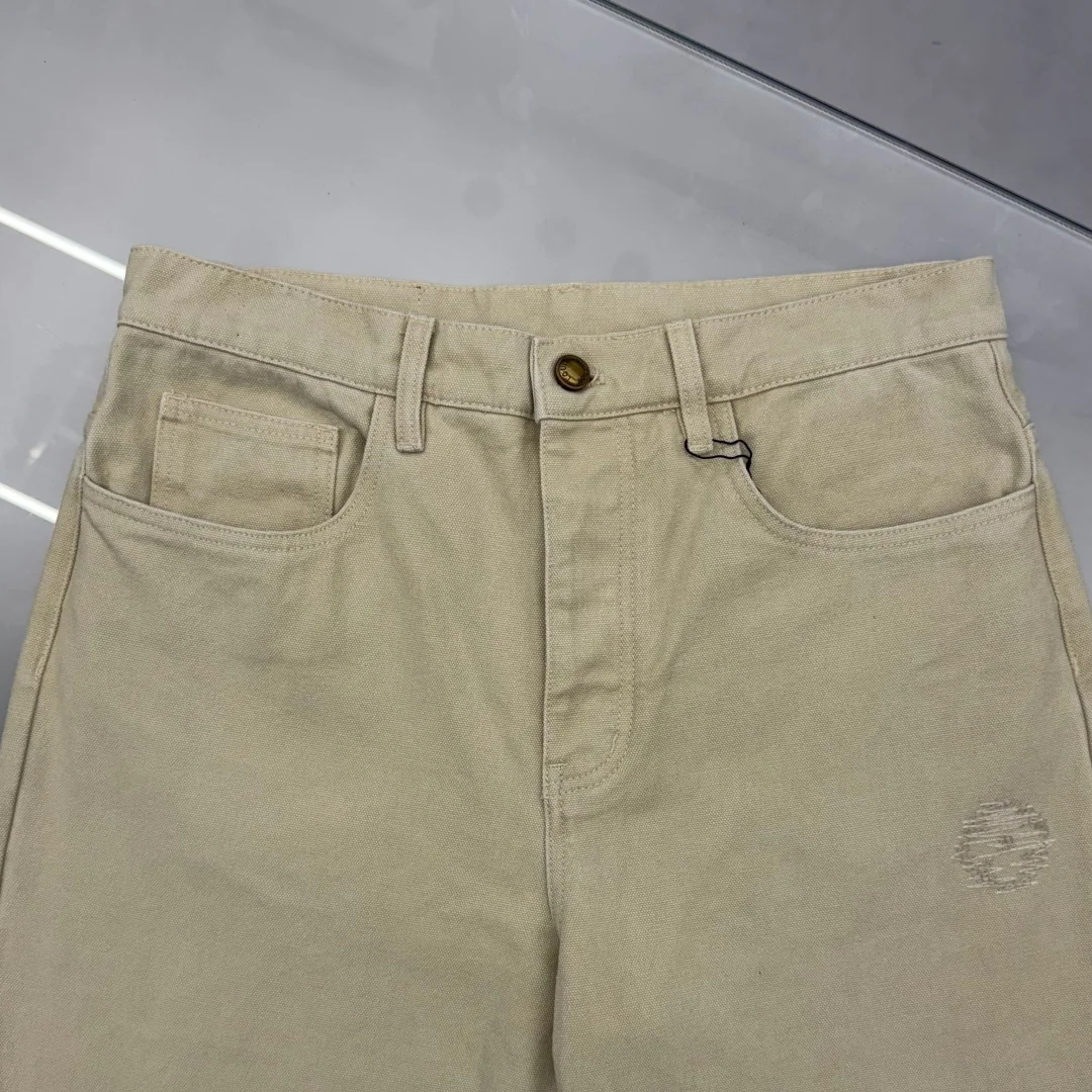 루이비통 모노그램 자수 데님 남성 바지 상세 이미지 5