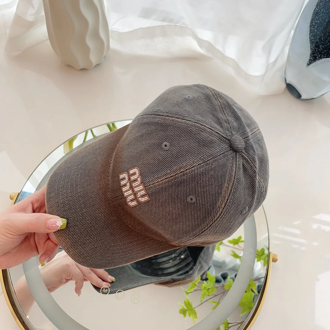미우미우 타이다이 워시 데님 캡 상세 이미지 6